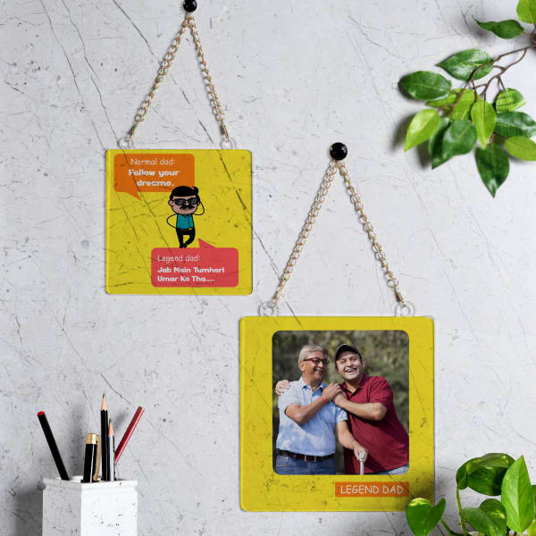 Father's Day Personalized Legend Dad Acrylic Frame Set Of 2