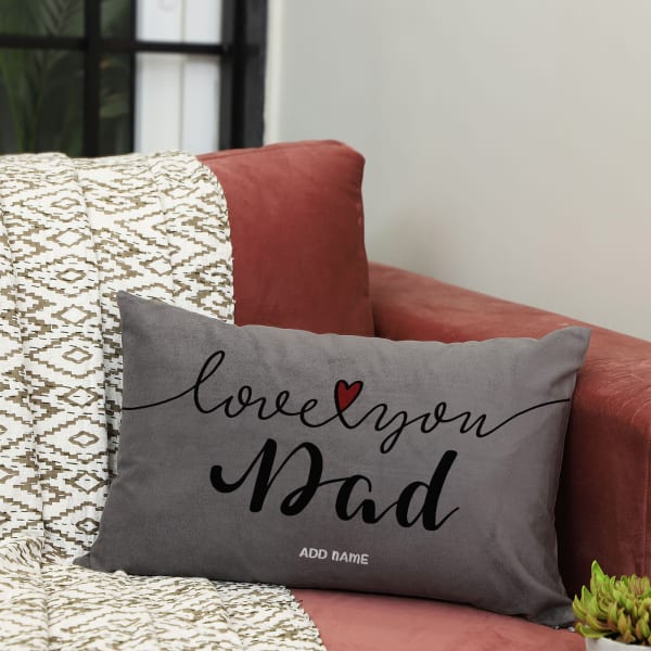 Father's Day Personalized Love You Dad Velvet Cushion