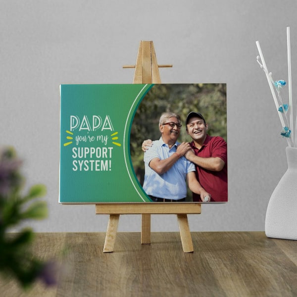 Father's Day Personalized My Support System Canvas Frame
