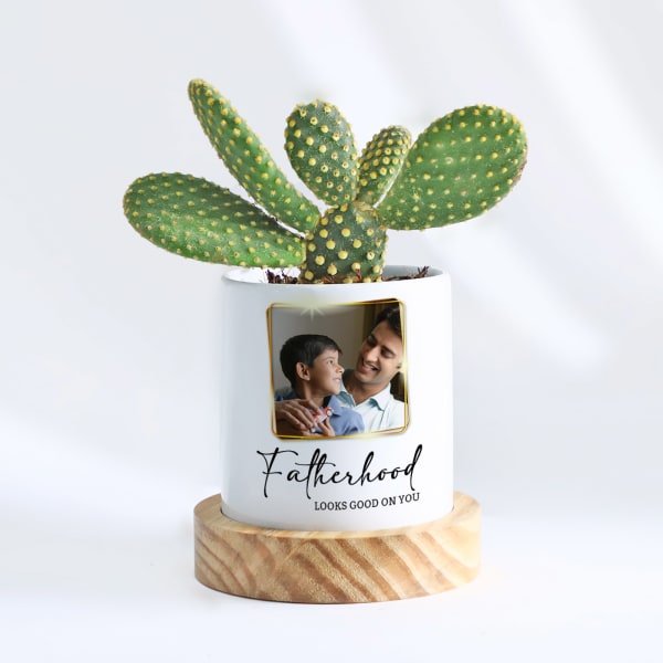 Father's Day Personalized Rabbit Cactus With Planter