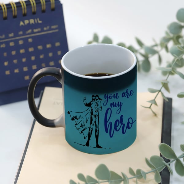 Father's Day Personalized You Are My Hero Magic Mug