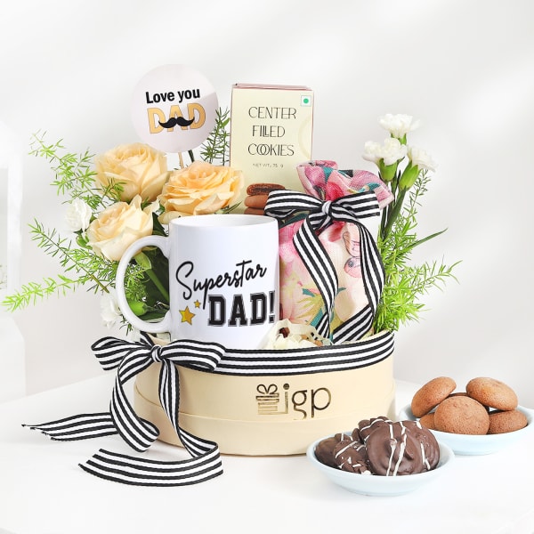 Father's Day Treats and Blooms Hamper