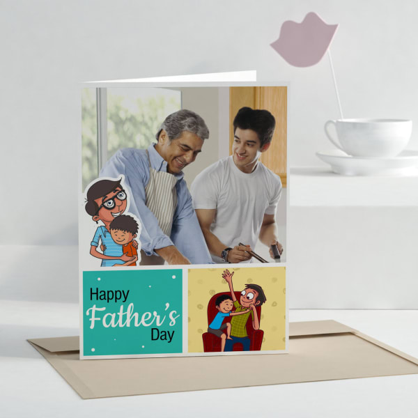 Father's Day Wishes with Personalized Greeting Card