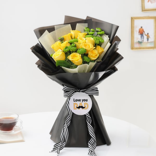 Father's Day Yellow Rose Bouquet