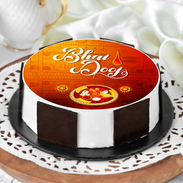 Buy Chocolaty Bhai Dooj Truffle Cake-Enchanting Bhai Dooj Cake