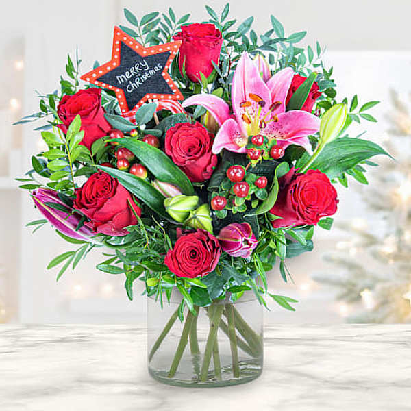 Festive Bloom Christmas Floral Arrangement