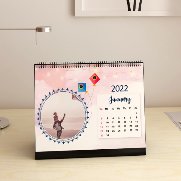 Festive Celebrations Personalized Spiral 2022 Desk Calendar