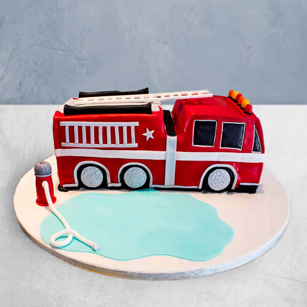 Fire Truck Fondant Cake (3 Kg)