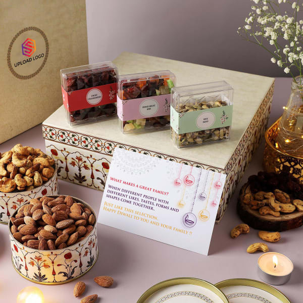 Flavoured Dry Fruits Gourmet Diwali Hamper - Customized With Logo