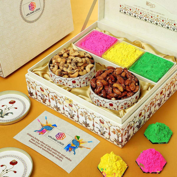 Flavoured Dry Fruits Gourmet Holi Hamper - Customized With Logo