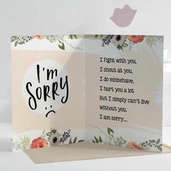 Floral Design Sorry Greeting Card: Gift Send Old Pers Gifts Online 