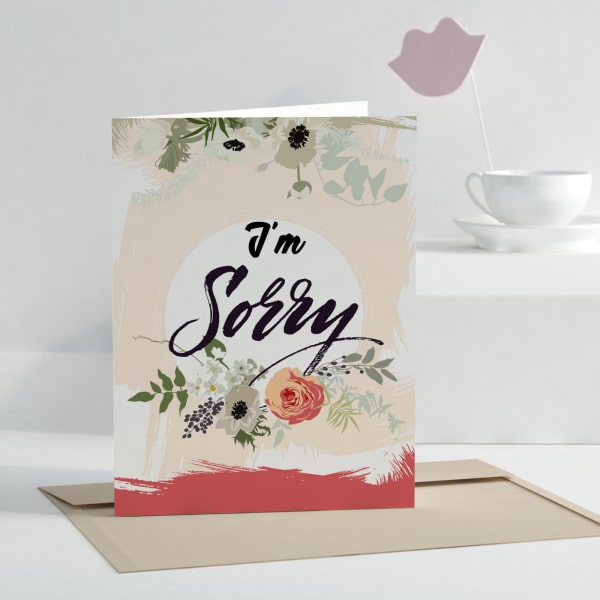 Floral Design Sorry Greeting Card
