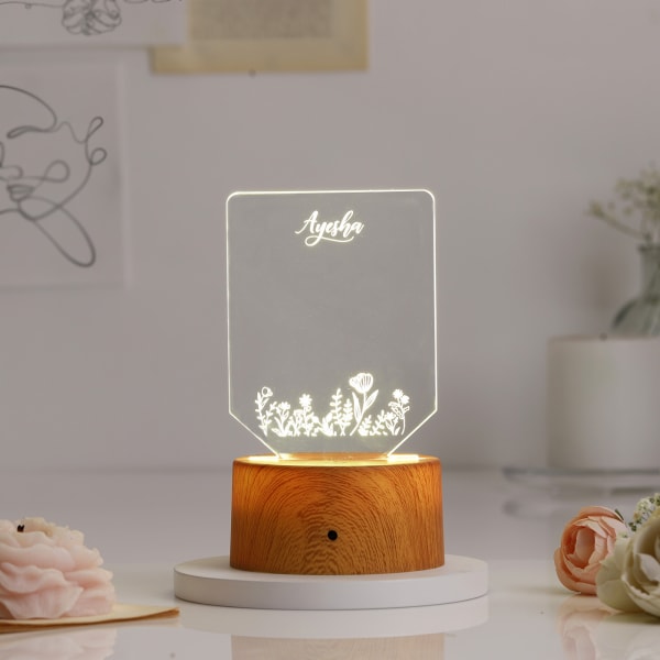 Floral Desire Personalized LED Lamp