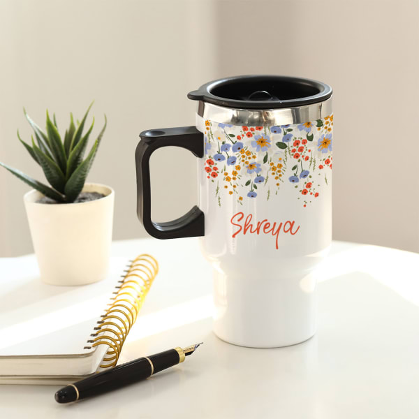 Flower Paradise - Travel Mug - Personalized