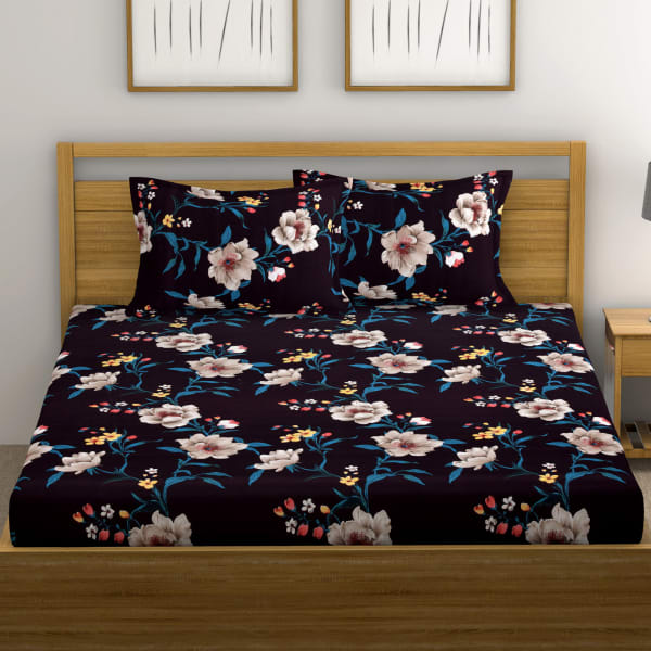 Flowers Galore Printed Double Bedsheet