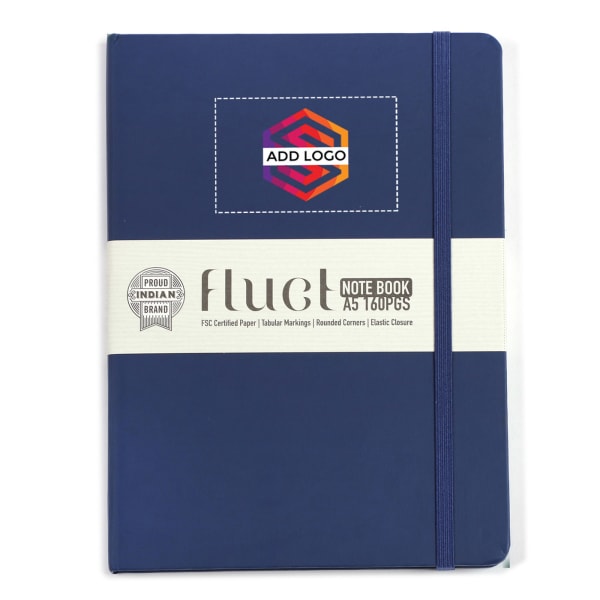 Fluct A5 Blue Diary - Customized with Logo