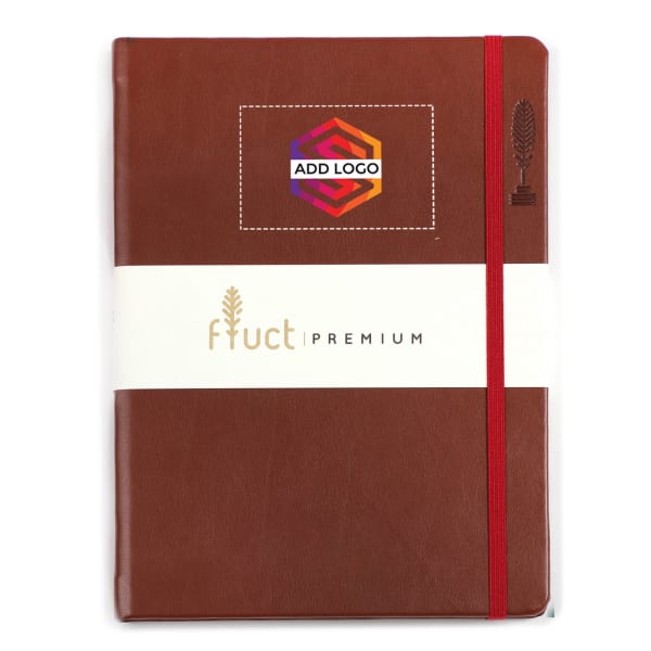 Fluct A5 Brown Premium Diary - Customized with Logo