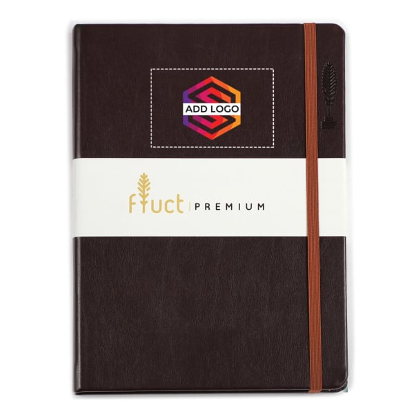 Fluct A5 Dark Brown Premium Diary - Customized with Logo