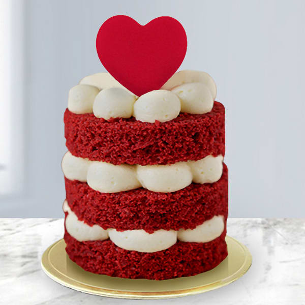 Fluttering Heart Red Velvet Mono Cake
