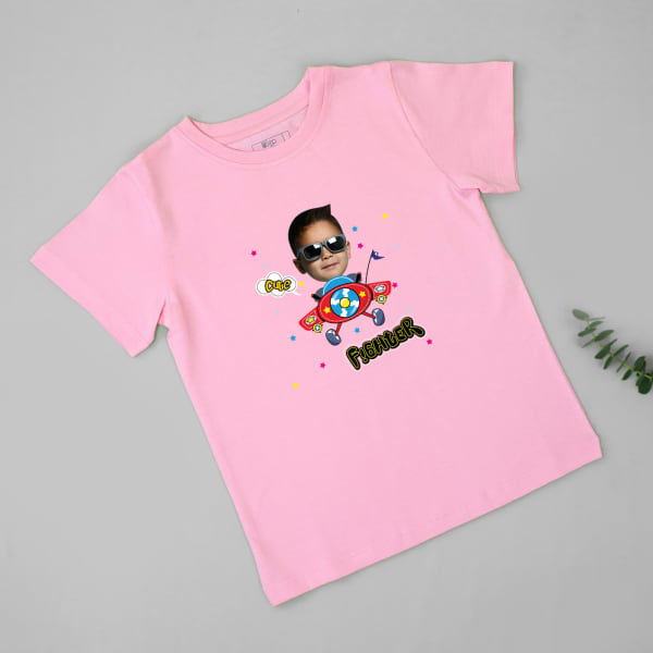Fly High Personalized Tee For Kids - Pink
