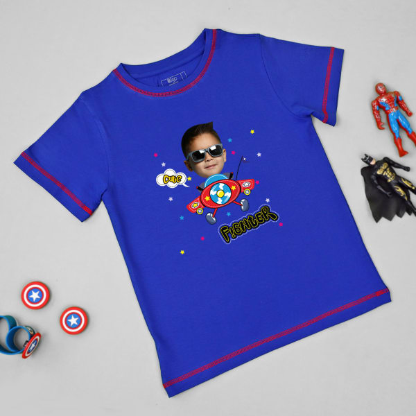 Fly High Personalized Tee For Kids - Royal Blue