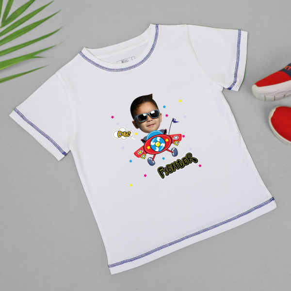 Fly High Personalized Tee For Kids - White