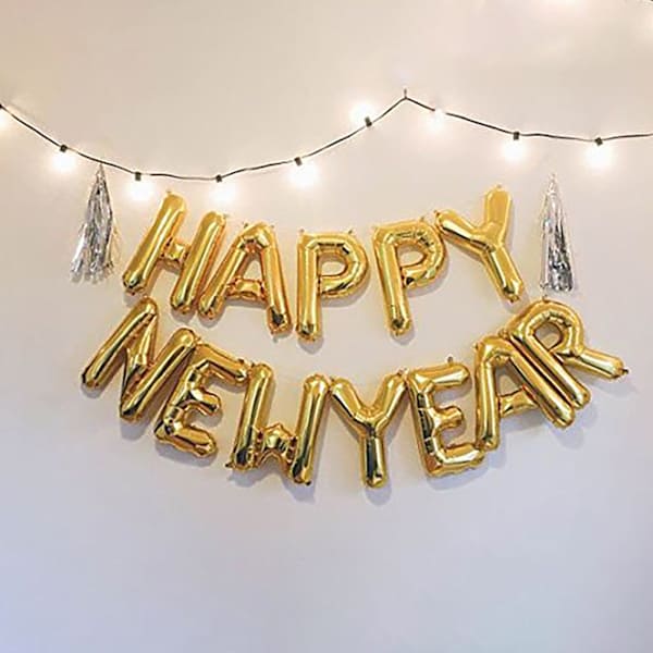Foil Balloon - Happy New Year - Gold