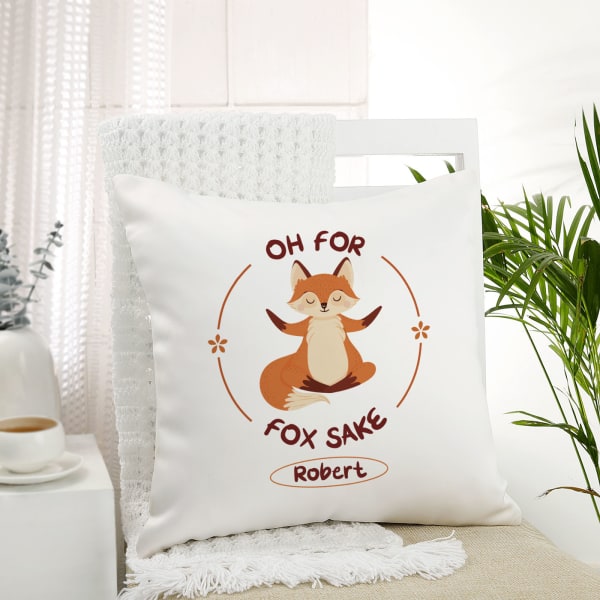 For Fox Sake Personalized Cushion