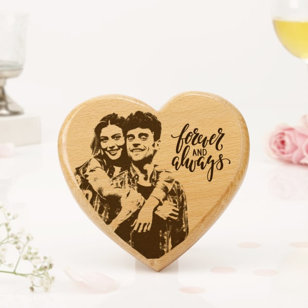 Forever And Always Personalized Heart-Shaped Plaque