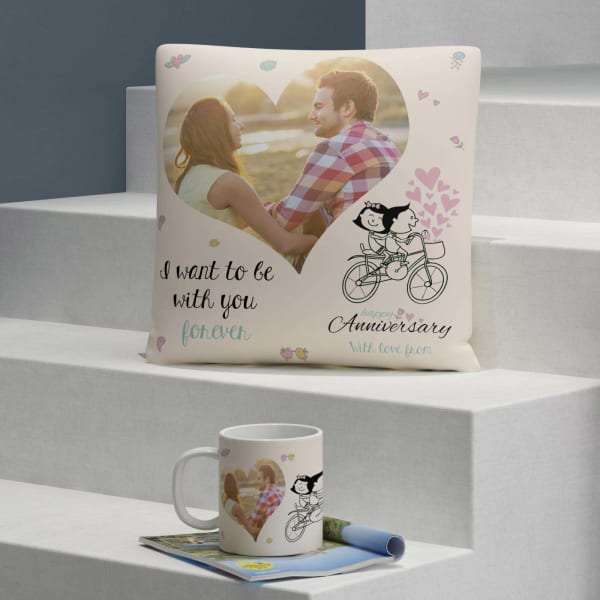 Forever Love Personalized Cushion and Mug