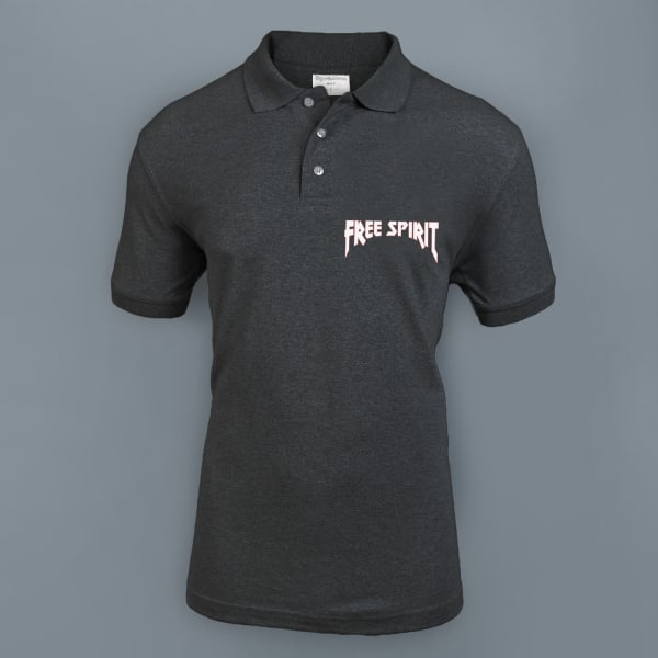 Free Spirit Polo T-shirt - Dark Grey
