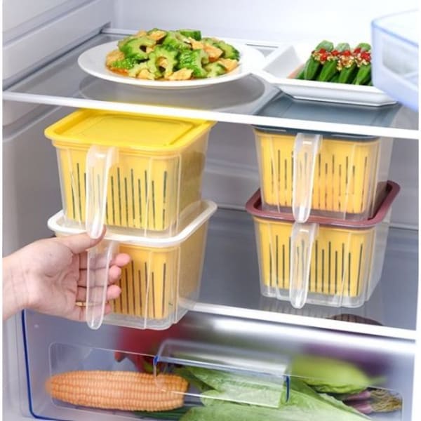 Buy Send Fridge Storage Box With Strainer Set Online Igp Jvs