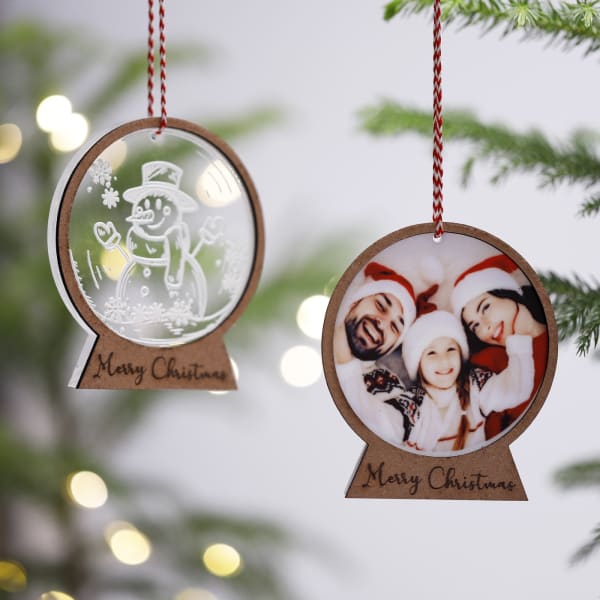 Frosty Memories Personalized Christmas Ornament - Set Of 2