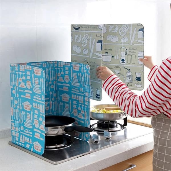 Frying Pan Oil Splash Cover - Assorted - Small - L:12.8in X B:33.1in - Single Piece