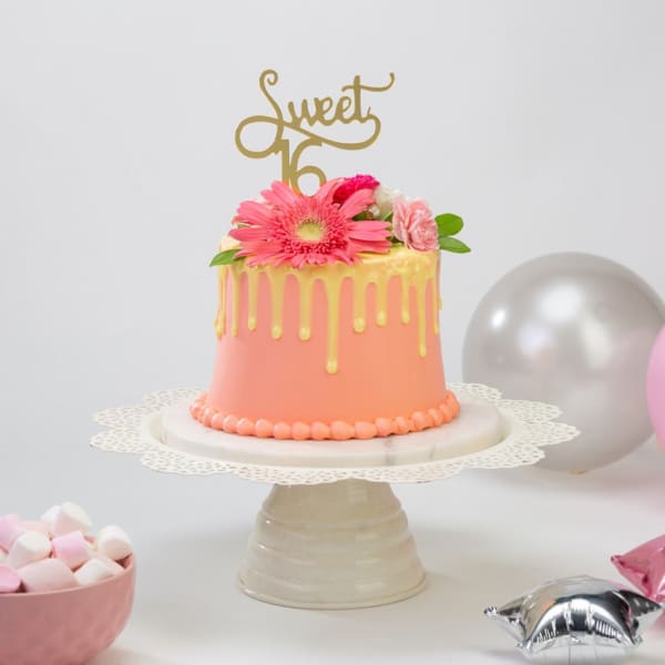 Fun and Quirky Sweet 16 Cake (Half Kg)