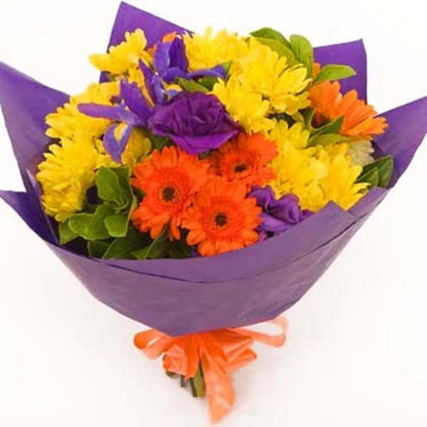 Funeral/Sympathy Bright Bouquet with ribbon