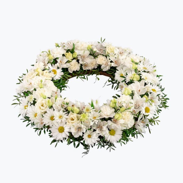Funeral Wreath with ribbon