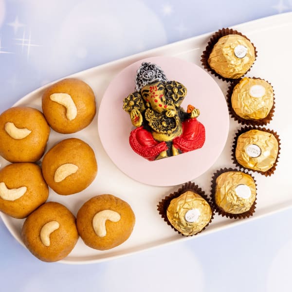 Ganesha Idol with Sweet & Ferrero Rocher
