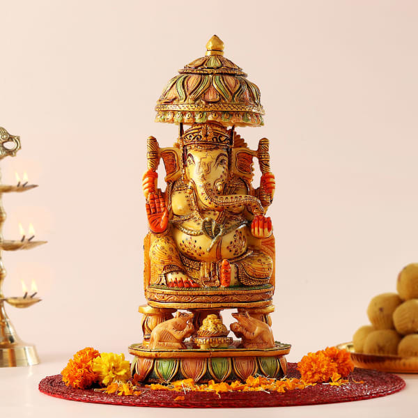 Ganesha Idol with Umbrella