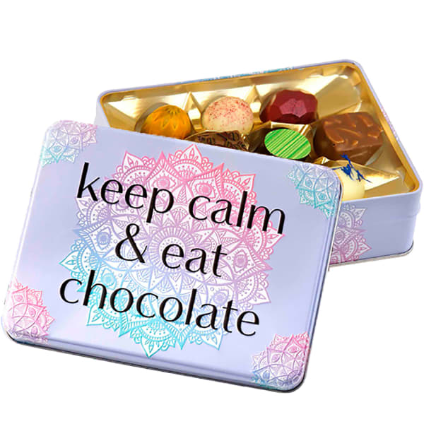 Gift box keep calm and eat chocolate
