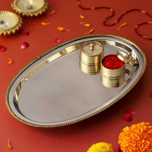 Gleaming Traditional Pooja Thali