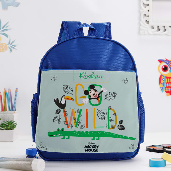 Go Wild - School Bag - Personalized - Blue