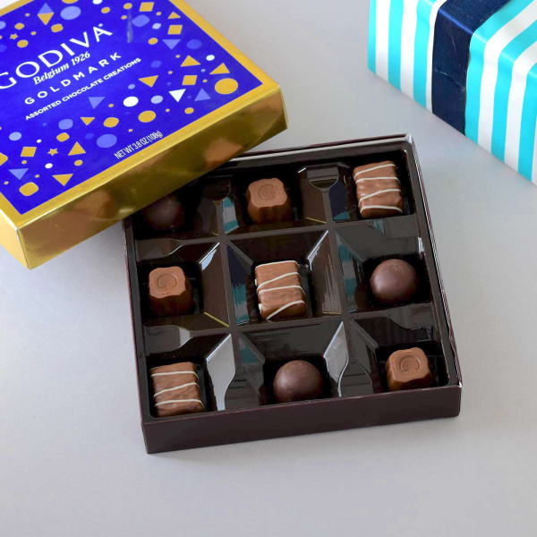 Godiva Goldmark assorted chocolates.