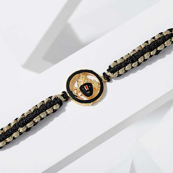 Gold And Black Meena Tirupathi Rakhi