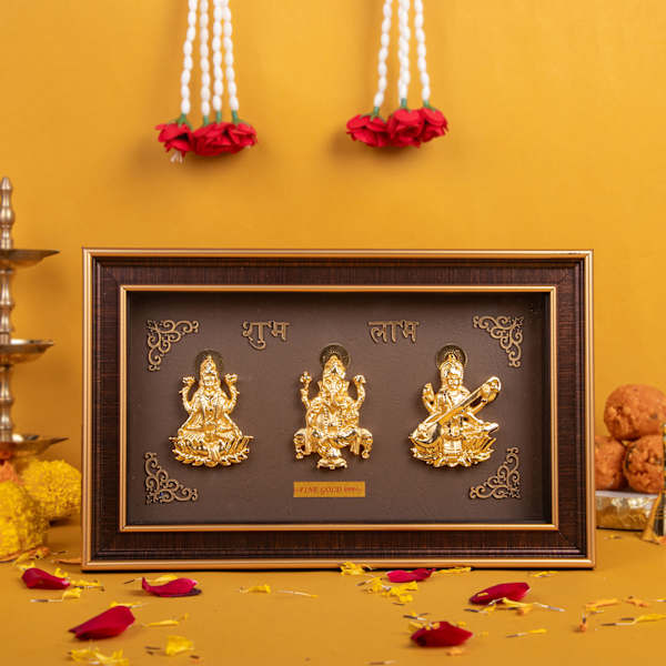 Golden Blessings Trimurti Frame
