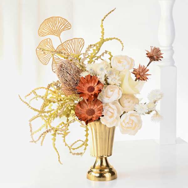Golden Charm Dry Flowers Arrangement