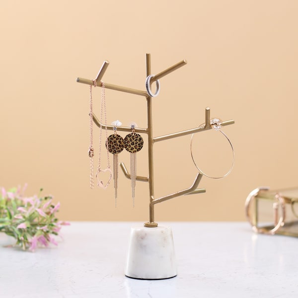 Golden Colored Tree Tower for Jewelry