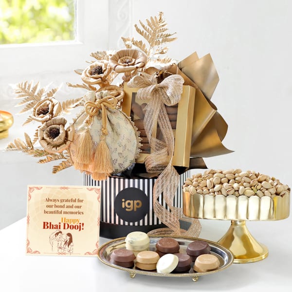 Golden Elegance Bhai Dooj Hamper