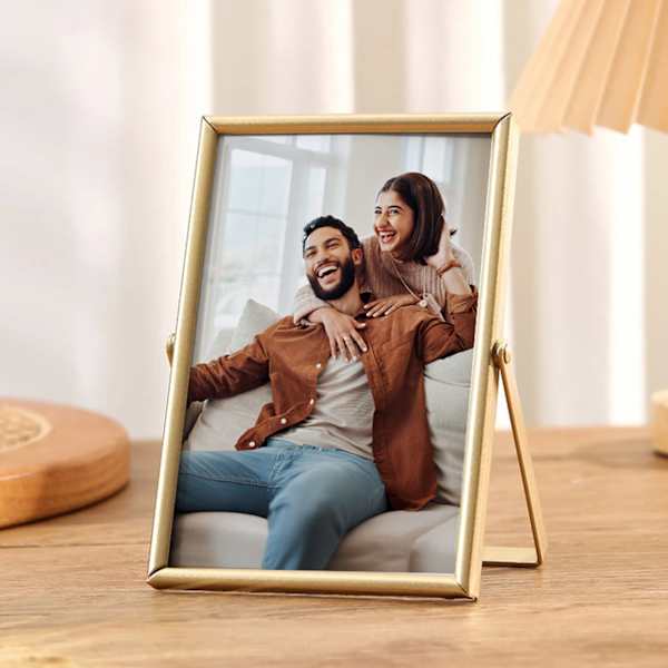 Golden Elegance Personalized Photo Frame