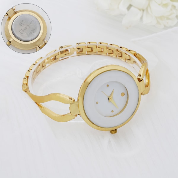 Golden Enchantment - Personalized Women's Wristwatch